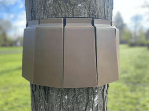 FOBA Spotted Lanternfly Trap With Bycatch Prevention Setup on backyard Tree